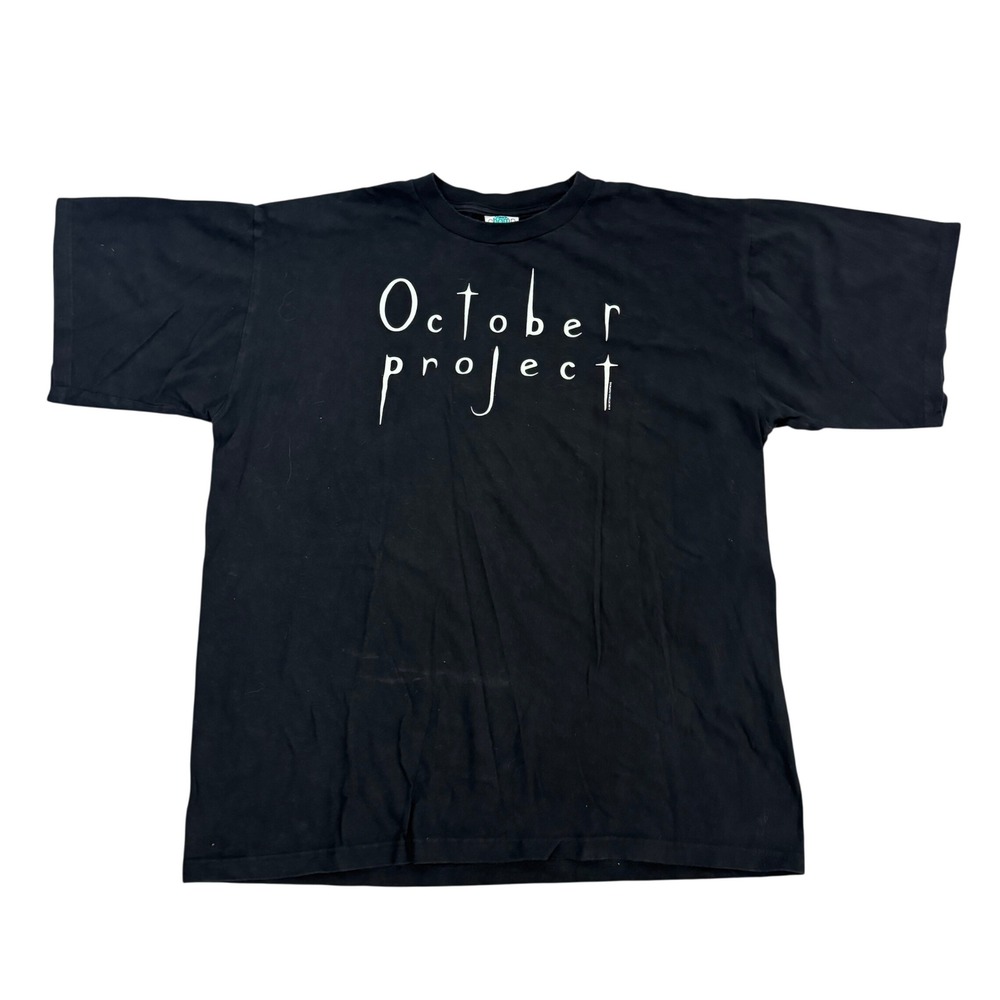 Vintage 1995 October Project Falling Farther In Band T-Shirt Black XL Tour Champ